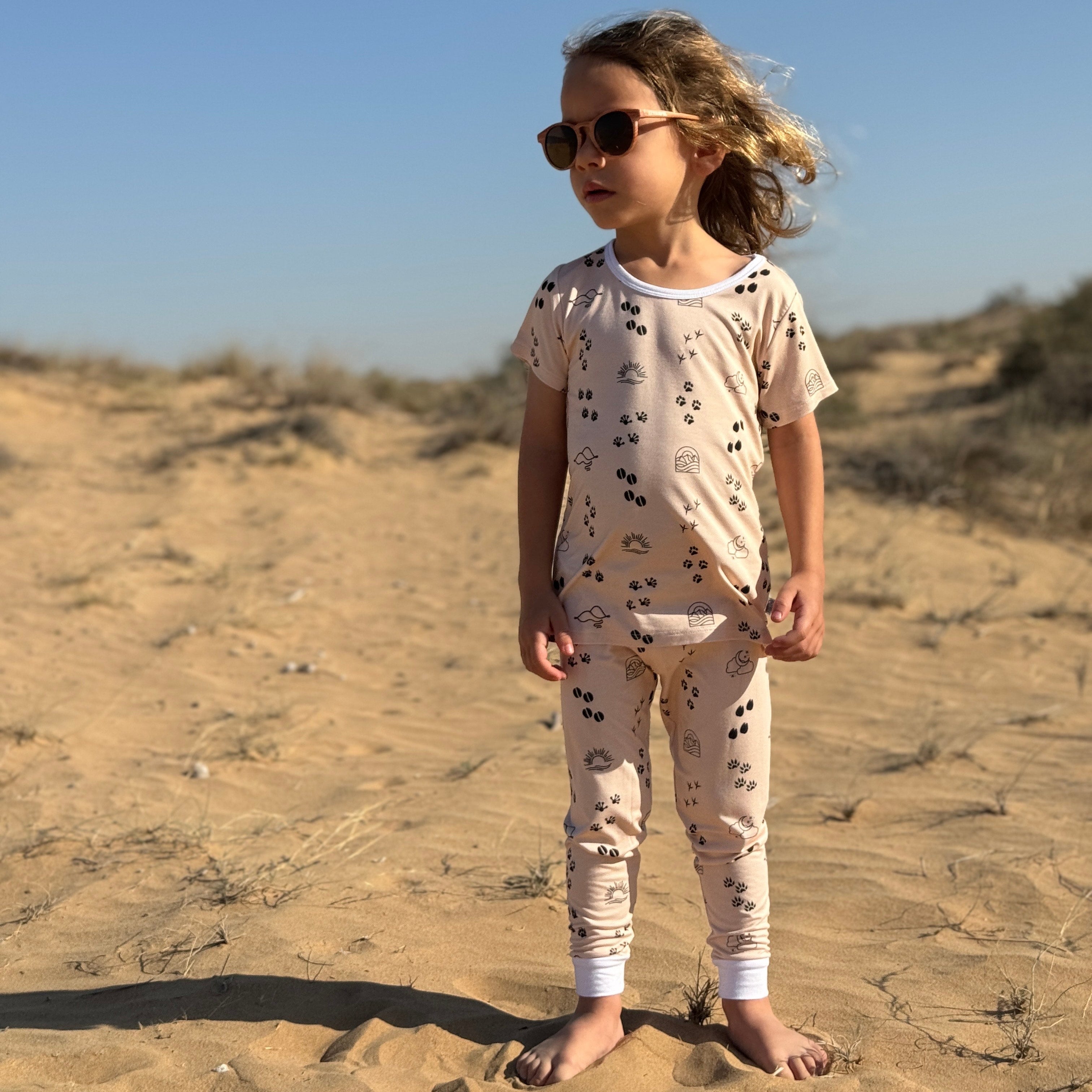 Footprints in The Sand | Kid's PJ's Set